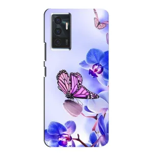 Чохли з квітами для Vivo V23e (VPrint) (Метелик на квітах)