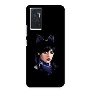 Чехлы Венсдей на Vivo V23e Уэнсдей (AlphaPrint) (серьезная Уэнздей)
