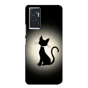 Чехол с принтом «Силуэт котика» для Vivo V23e