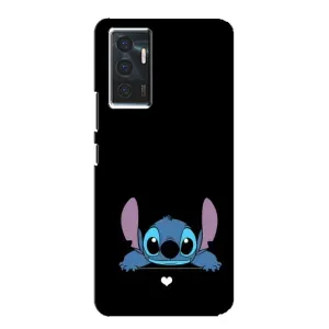 Чехол с принтом Стич на Vivo V23e (Стич на черном)