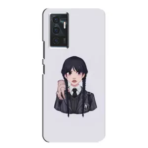 Чехлы Венсдей на Vivo V23e Уэнсдей (AlphaPrint) (Уэнздей и Вещь)