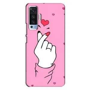 Чохол з принтом для Vivo X50 (AlphaPrint - Знак сердечка)