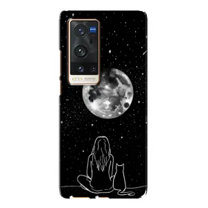 Чохол з малюнком кіт на Vivo X60 Pro Plus (Дівчина з котом)