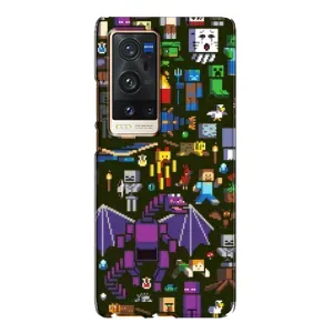 Чохол Майнкрафт на Vivo X60 Pro Plus (AlphaPrint) Minecraft (Колаж Майнкрафт)