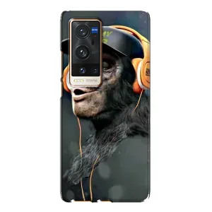 Чохол з Мавпами Vivo X60 Pro Plus - (AlphaPrint) (В навушниках)
