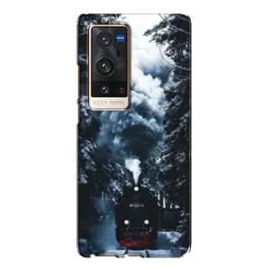 Новорічні, Святкові Чохли для Vivo X60 Pro Plus - 2024 год (Зимовий потяг)