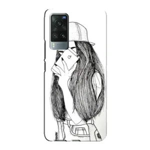 Чохол з друком для Vivo X60 Pro - (Мода) (AlphaPrint) (Фото дівчини)