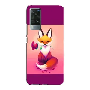 Чохли з картинкою Лисичка для Vivo X60 Pro (VPrint) (Лиса з трояндою)