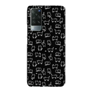 Чохол з принтом для Vivo X60 Pro (AlphaPrint) Модні коти (Маленькі котики)