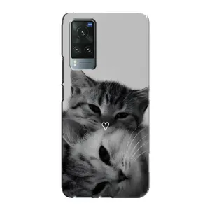 Чехол с рисунком кот на Vivo X60 Pro (Пара котов)