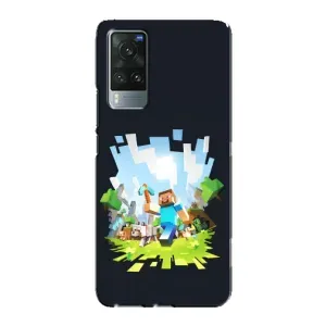Чохол Майнкрафт на Vivo X60 Pro (AlphaPrint) Minecraft (персонажі Minecraft)