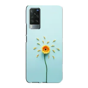 Чохли з квітами для Vivo X60 Pro (VPrint) (Жовта квітка)