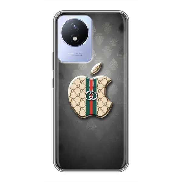 Чохол з принтом «Apple gucci» для Vivo Y02