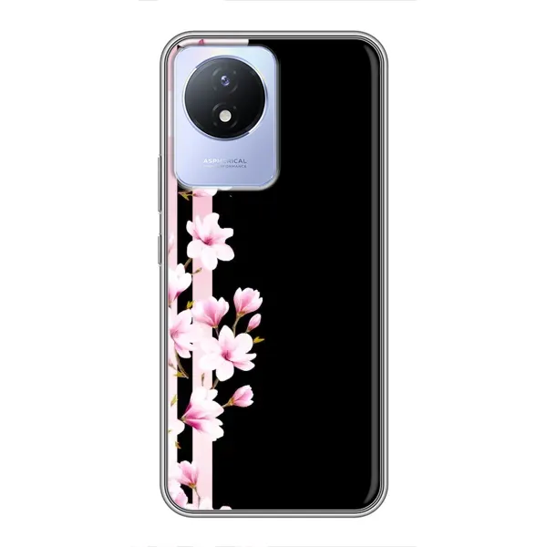 Чохол з принтом «Квіточки» для Vivo Y02