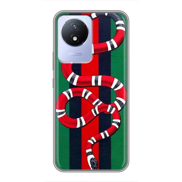 Чохол з принтом «Gucci змія» для Vivo Y02
