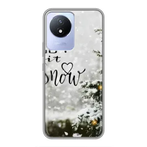 Новорічні, Святкові Чохли для Vivo Y02 - 2024 год (Let it snow)