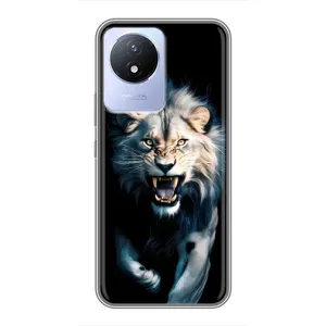 Чохол з картинкою 'Хижаки' для Vivo Y02 (Лев у темряві)