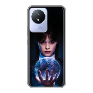 Чехол с дизайном Венздей 2 на Vivo Y02 (Магическая сфера Уэнздей)