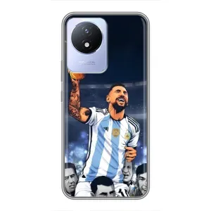 Чохли для Vivo Y02 (Leo чемпіон) (AlphaPrint) (Мессі з кубком)