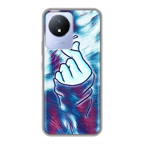 Чехол с принтом «Радужное сердце» для Vivo Y02 Чехол с принтом «Радужное сердце» для Vivo Y02