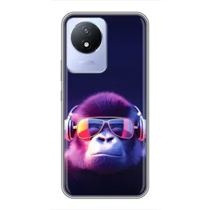 Чехол с принтом «Стильная обезьяна» для Vivo Y02