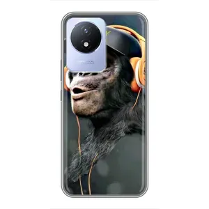 Чехол с принтом «В наушниках» для Vivo Y02