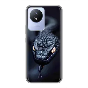 Чохол з картинкою 'Хижаки' для Vivo Y02 (Чорна змія)