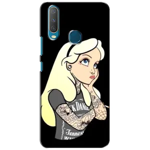 Чехол с печатью для ViVO Y15 - (Мода) (AlphaPrint) (Девочка в тату)