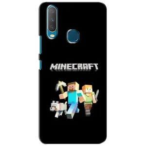 Чехол Майнкрафт на ViVO Y15 (AlphaPrint) Minecraft (герои Minecraft)