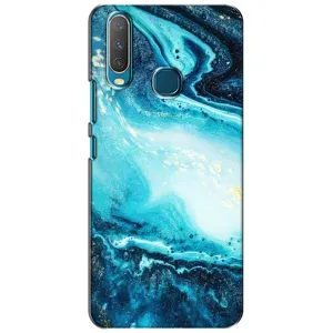 Мраморный чехол на ViVO Y15 (VPrint) (Голубой мрамор)