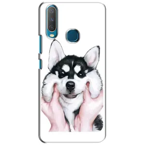 Чехол с Хаски для ViVO Y15 - (AlphaPrint) (Хаски улыбака)