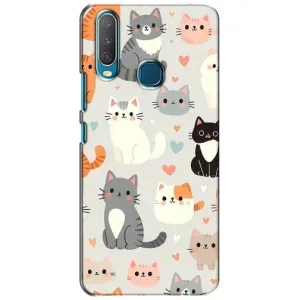 Чехол с рисунком кот на ViVO Y15 (Коллаж котов)