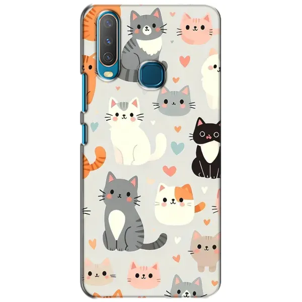 Чехол с принтом «Коллаж котов» для Vivo Y15