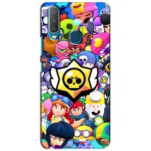 Чехол для ViVO Y15 Бравл Старс (VPrint) (Лого Brawl Stars)