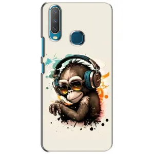 Чехол с Обезьянами ViVO Y15 - (AlphaPrint) (Макака в наушниках)