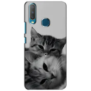 Чехол с рисунком кот на ViVO Y15 (Пара котов)