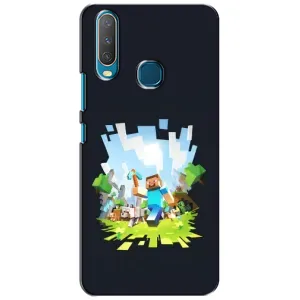 Чехол Майнкрафт на ViVO Y15 (AlphaPrint) Minecraft (персонажи Minecraft)