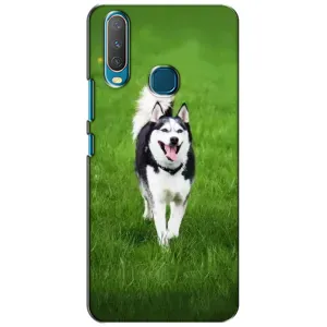 Чехол с Хаски для ViVO Y15 - (AlphaPrint) (Радостный Хаски)