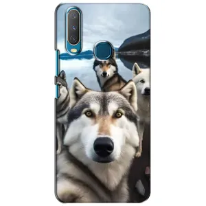 Чехол с Хаски для ViVO Y15 - (AlphaPrint) (Селфи ХАски)
