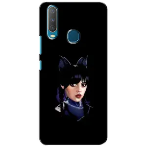 Чехлы Венсдей на ViVO Y15 Уэнсдей (AlphaPrint) (серьезная Уэнздей)