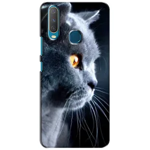 Чехлы с Котиками для ViVO Y15 (VPrint) (Серый Кот)