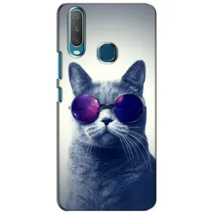 Чехол с принтом для ViVO Y15 (AlphaPrint) Модные коты (Стильный кот)