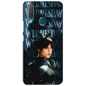 Чехлы Венсдей на ViVO Y15 Уэнсдей (AlphaPrint) (Уэнздей кошка)