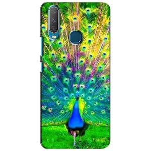 Чехол с птицами на ViVO Y15 (VPrint) (Яркий Павлин)