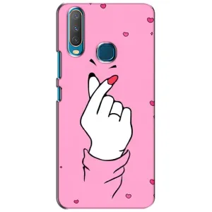 Чехол с принтом для ViVO Y15 (AlphaPrint - Знак сердечка)