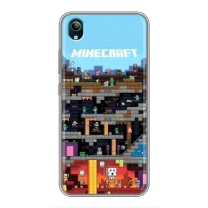 Чохол Майнкрафт на ViVO Y1s (AlphaPrint) Minecraft (фон Minecraft)