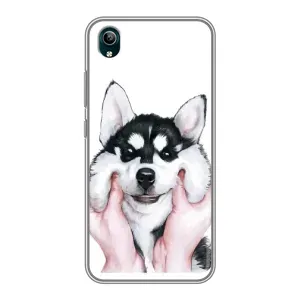 Чохол з Хаскі ViVO Y1s - (AlphaPrint) (Хаскі улибака)