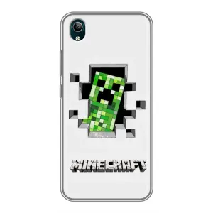 Чохол Майнкрафт на ViVO Y1s (AlphaPrint) Minecraft (кріпер Майнкрафт)