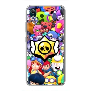 Чехол для ViVO Y1s Бравл Старс (VPrint) (Лого Brawl Stars)