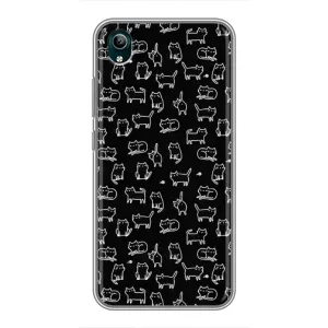 Чохол з принтом для ViVO Y1s (AlphaPrint) Модні коти (Маленькі котики)